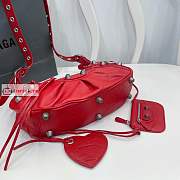 Balenciaga Small Le Cagole Shoulder Bag In Smooth Leather Red 6713071 33x16x8cm - 5