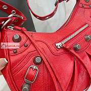 Balenciaga Small Le Cagole Shoulder Bag In Smooth Leather Red 6713071 33x16x8cm - 2