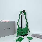 Balenciaga XS Le Cagole Shoulder Bag In Smooth Leather Green 26x16x8cm - 6