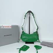 Balenciaga XS Le Cagole Shoulder Bag In Smooth Leather Green 26x16x8cm - 5