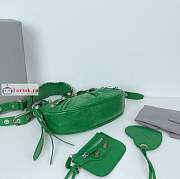 Balenciaga XS Le Cagole Shoulder Bag In Smooth Leather Green 26x16x8cm - 4