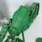 Balenciaga XS Le Cagole Shoulder Bag In Smooth Leather Green 26x16x8cm - 3