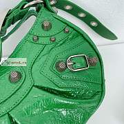 Balenciaga XS Le Cagole Shoulder Bag In Smooth Leather Green 26x16x8cm - 2