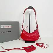 Balenciaga XS Le Cagole Shoulder Bag In Smooth Leather Red 26x16x8cm - 6