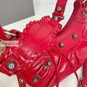 Balenciaga XS Le Cagole Shoulder Bag In Smooth Leather Red 26x16x8cm - 4