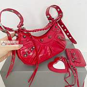Balenciaga XS Le Cagole Shoulder Bag In Smooth Leather Red 26x16x8cm - 5