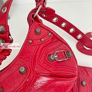 Balenciaga XS Le Cagole Shoulder Bag In Smooth Leather Red 26x16x8cm - 2