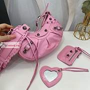 Balenciaga XS Le Cagole Shoulder Bag In Smooth Leather Pink 26x16x8cm - 5