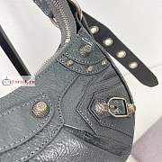Balenciaga XS Le Cagole Shoulder Bag In Smooth Leather Gray 26x16x8cm - 4