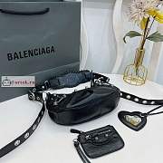 Balenciaga XS Le Cagole Shoulder Bag In Smooth Leather Black 26x16x8cm - 6