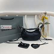 Balenciaga XS Le Cagole Shoulder Bag In Smooth Leather Black 26x16x8cm - 5