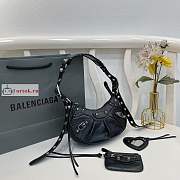 Balenciaga XS Le Cagole Shoulder Bag In Smooth Leather Black 26x16x8cm - 4