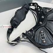 Balenciaga XS Le Cagole Shoulder Bag In Smooth Leather Black 26x16x8cm - 3