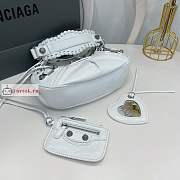 Balenciaga XS Le Cagole Shoulder Bag In Smooth Leather White 26x16x8cm - 5