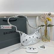 Balenciaga XS Le Cagole Shoulder Bag In Smooth Leather White 26x16x8cm - 4