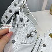 Balenciaga XS Le Cagole Shoulder Bag In Smooth Leather White 26x16x8cm - 3