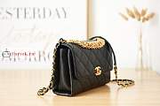 Chanel Small Flap Bag With Gold-tone Metal Black AS3241 15x23x7cm - 6