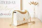 Chanel Small Flap Bag With Gold-tone Metal White AS3241 15x23x7cm - 4