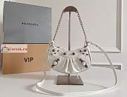 Balenciaga Mini Le Cagole Shoulder Bag In Leather White 20x11x4cm - 1
