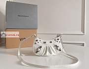 Balenciaga Mini Le Cagole Shoulder Bag In Leather White 20x11x4cm - 4