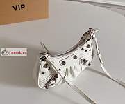 Balenciaga Mini Le Cagole Shoulder Bag In Leather White 20x11x4cm - 3