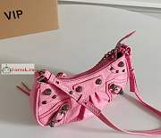 Balenciaga Mini Le Cagole Shoulder Bag In Leather Pink 20x11x4cm - 4