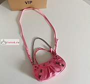 Balenciaga Mini Le Cagole Shoulder Bag In Leather Pink 20x11x4cm - 2