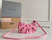 Balenciaga Mini Le Cagole Shoulder Bag In Leather Pink 20x11x4cm - 3