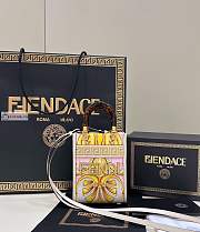 Fendi Mini Sunshine Shopper Fendance Printed White 8BS051 13x6x18cm - 1