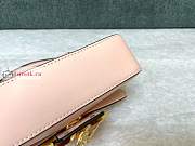 Fendi Mini Brooch Baguette Fendace In Leather Pink 8BS066A 20x13x5cm - 4