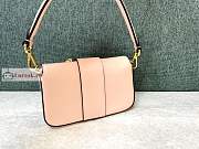 Fendi Mini Brooch Baguette Fendace In Leather Pink 8BS066A 20x13x5cm - 6