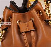 Fendi Mini Mon Tresor Leather Bucket Bag Brown 8BS010 12x18x10cm - 2