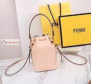 Fendi Mini Mon Tresor Leather Bucket Bag Pink 8BS010 12x18x10cm - 5