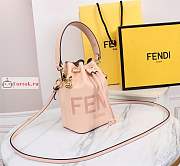 Fendi Mini Mon Tresor Leather Bucket Bag Pink 8BS010 12x18x10cm - 4