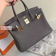 Hermes Birkin In Togo Leather Dark Grey 30cm - 4