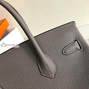 Hermes Birkin In Togo Leather Dark Grey 30cm - 3