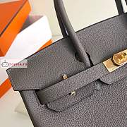 Hermes Birkin In Togo Leather Dark Grey 30cm - 2