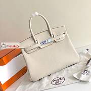 Hermes Birkin In Togo Leather White 30cm - 1