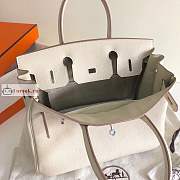 Hermes Birkin In Togo Leather White 30cm - 6