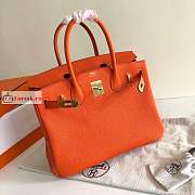 Hermes Birkin In Togo Leather Orange 30cm - 4