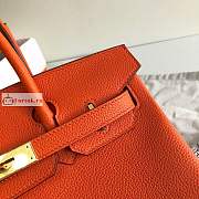 Hermes Birkin In Togo Leather Orange 30cm - 3