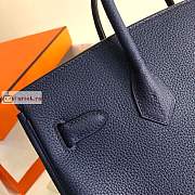 Hermes Birkin In Togo Leather Dark Blue 30cm - 3