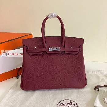 Hermes Birkin In Togo Leather Burgundy 30cm