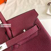 Hermes Birkin In Togo Leather Burgundy 30cm - 4