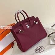 Hermes Birkin In Togo Leather Burgundy 30cm - 5