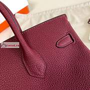 Hermes Birkin In Togo Leather Burgundy 30cm - 3