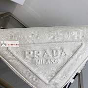 Prada Triangle Bag In Saffiano Leather White 2VH155 28x18x11cm - 2