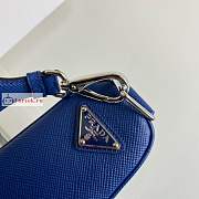 Prada Triangle Bag In Saffiano Leather Blue 2VH155 28x18x11cm - 2