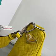 Prada Triangle Bag In Saffiano Leather Yellow 2VH155 28x18x11cm - 4