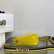 Prada Triangle Bag In Saffiano Leather Yellow 2VH155 28x18x11cm - 5